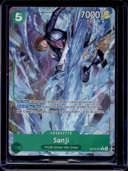 One Piece Card Game Carrying On His Will Sanji Alt Art Rare #OP13-027 - Image 1