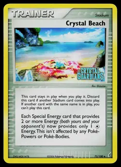 Pokemon Card - Crystal Beach Crystal Guardians 75/100 Reverse Holo Stamped - Image 1