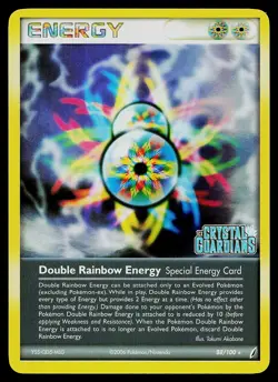 Pokemon Card - Double Rainbow Energy Crystal Guardians 88/100 Rare Reverse Holo - Image 1