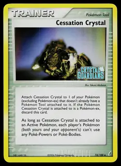Pokemon Card - Cessation Crystal Crystal Guardians 74/100 Reverse Holo Stamped - Image 1