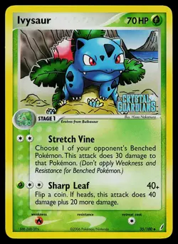 Pokemon Card - Ivysaur Crystal Guardians 35/100 Uncommon Reverse Holo Stamped - Image 1