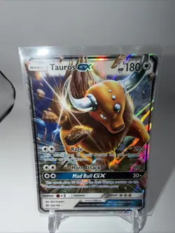 Tauros GX - 100/149 - Pokemon Sun & Moon Base Set Ultra Rare Card NM - Image 1