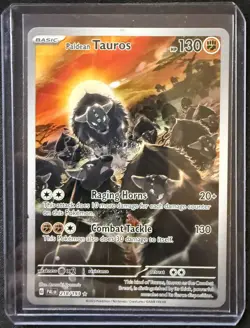 Pokemon Paldean Tauros 218/193 Sv02: Paldea Evolved Illustration Rare Holo Card - Image 1