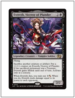 1x Evereth, Viceroy of Plunder, Anime Art, Jumpstart 2025 Foundations, MTG NM - Image 1