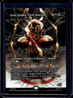Magic The Gathering MTG Iron Spider, Civil Warrior Borderless Foil #39 - Image 1