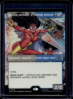 Magic The Gathering Spider-Woman, Stunning Savior Borderless Foil #230 - Image 1