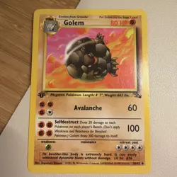 Golem 36/62 Fossil Regular 1st Edition Pokemon WOTC LP - Image 1