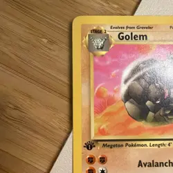 Golem 36/62 Fossil Regular 1st Edition Pokemon WOTC LP - Image 5