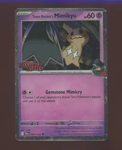 2026 Pokemon Destined Rivals Pre-Release #087/182 Team Rocket's Mimikyu - Image 1