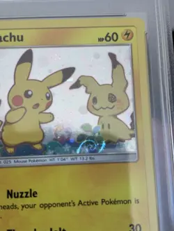 PSA 10 Pokemon Pikachu Mimikyu SM162 Swirl Holo Black Star Promo 2019 Sun Moon - Image 3
