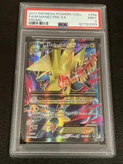 2017 Pokemon Mega Powers Collection Promo M Manectric EX #24a Fa Promo PSA 9 - Image 1