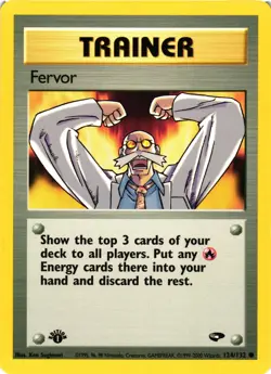 Pokemon TCG Fervor 124/132 Gym Challenge 1st Edition Common VLP - Image 1