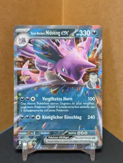 Pokemon Team Rockets Nidoking EX SVP217 Black Star Promo Near Mint Deutsch - Image 1