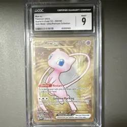 Pokemon Mew ex Gold Metal Scarlet & Violet 151 205/165 Hyper Rare CGC 9 Holo - Image 1