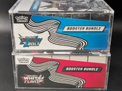 2x Pokemon Black Bolt White Flare Sealed Booster Bundle Display Case W/Acrylic - Image 4