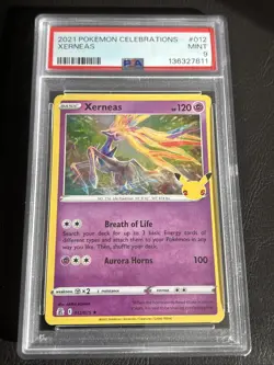 2021 POKEMON CELEBRATIONS #012 XERNEAS PSA 9 - Image 1