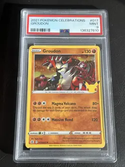 2021 POKEMON CELEBRATIONS CLASSIC COLLECTION GROUDON-HOLO PSA 9 - Image 1