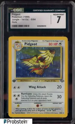 1999 Pokemon Jungle 1st Edition #8 Pidgeot CGC 7 NM - Image 1