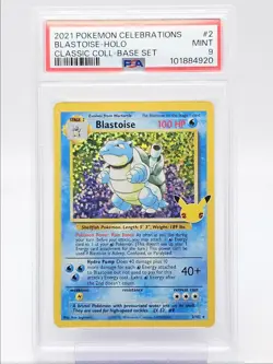 BLASTOISE 2021 POKEMON CELEBRATIONS CLASSIC BASE SET 2/102 PSA 9 Q0465 - Image 1