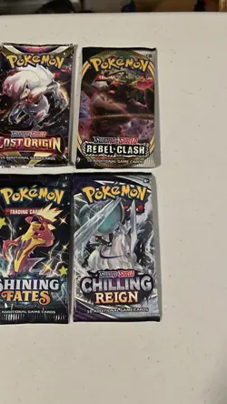 Pokemon Sword And Shield Sealed 10 Booster Pack Lot - Fusion Strike, Lost Origin - Image 4