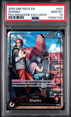 One Piece Shanks PSA Magazine Exclusive OP09 001 PSA 10 Gem Mint - Image 1