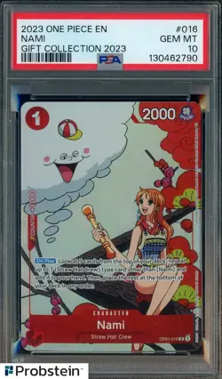 2023 One Piece EN Gift Collection #016 Nami PSA 10 GEM MINT - Image 1