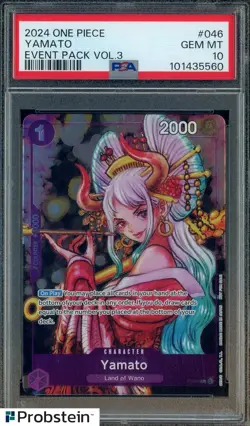 2024 One Piece Event Pack Vol.3 #046 Yamato PSA 10 GEM MINT - Image 1
