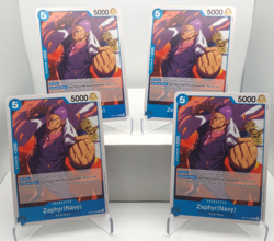 Zephyr (Navy) Playset - OP12-046 x4 - Legacy of the Master - One Piece TCG - Image 1