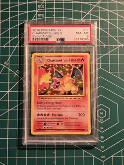 2016 POKEMON XY EVOLUTIONS #11 CHARIZARD - HOLO PSA 8 NM-MT - Image 1