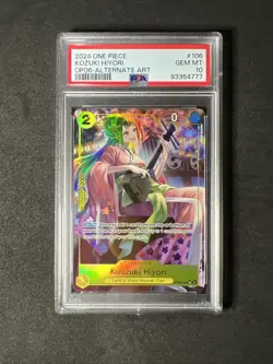 One Piece Wings of The Captain Kouzuki Hiyori OP06 #106 Alternate Art PSA 10 - Image 1