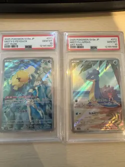 Pokemon Cards PSA 10 MISTY'S PSYDUCK 071 LAPRAS 072 AR sv9a Sequential - Image 1