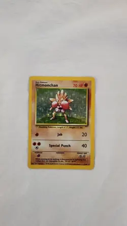 Pokemon 1999 TCG Hitmonchan Holo Rare Card Base Set 7/102. - Image 1