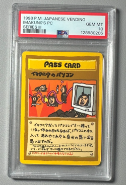 1998 Pokemon Japanese Vending Series III 3 ImakuniU's PC PSA 10 Graded Card - Image 1