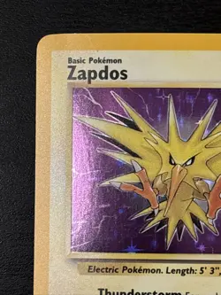 Pokemon TCG Zapdos Holo Rare Card 15/62 Fossil Base Set, Vintage 1999 Nm WOTC - Image 2