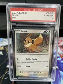 EEVEE HOLO FOIL 2025 Pokemon BLACK STAR PROMO Card GRADED 10 MINT - Image 1