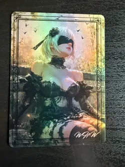 Custom Trading Card 2B Nier Automata GodessWaifu Anime Girl Holo Foil - Image 1