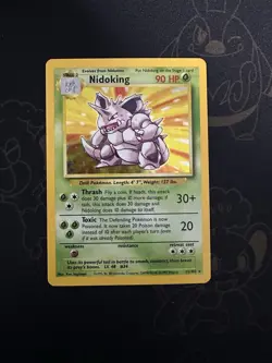 Pokemon TCG Nidoking Base Set Holo Unlimited Rare Card 11/102 - Image 1