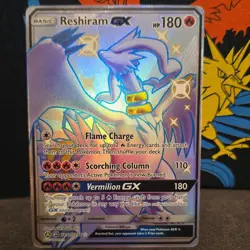 Pokemon Reshiram GX 180 HP Shiny Holo Rare Full Art SV51/SV94 Hidden Fates Card - Image 1