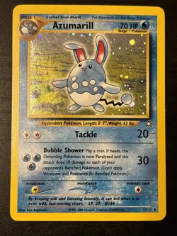 Pokemon Card Azumarill 2/111 Neo Genesis Holo Rare Wotc Holo Rare Lp Swirl - Image 1