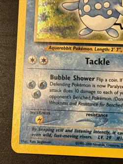 Pokemon Card Azumarill 2/111 Neo Genesis Holo Rare Wotc Holo Rare Lp Swirl - Image 5