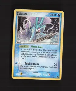 Suicune 4/17 POP Series 2 Holo Rare Pokemon Card LP - Image 1