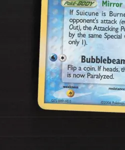 Suicune 4/17 POP Series 2 Holo Rare Pokemon Card LP - Image 5