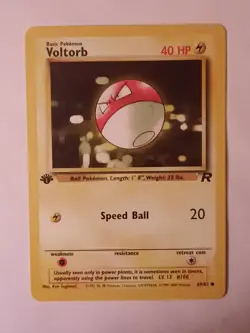 Voltorb 69/82 Team Rocket First Edition Pokemon Card - Image 1