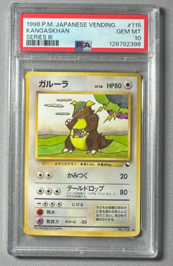 1998 Pokemon Japanese Vending Series III 3 #115 Kangaskhan PSA 10 Graded Card - Image 1