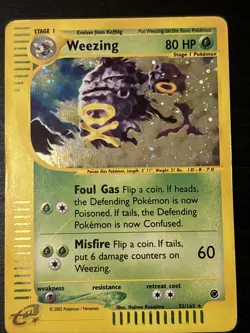 Weezing - 32/165 - Holo Rare Expedition Base Set - Pokemon Card E Reader Holo MP - Image 1
