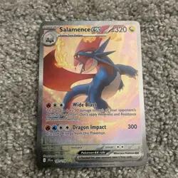 Pokemon TCG Journey Together Salamence EX Full Art Card 187/159 Near Mint Rare - Image 1
