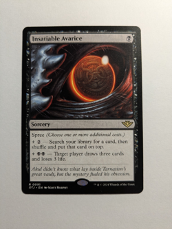 Insatiable Avarice Regular Outlaws of Thunder Junction 91 MtG Non Foil - Image 1
