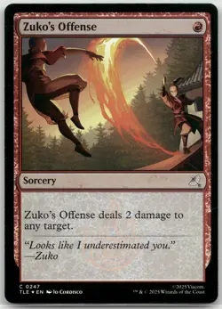 MTG Zuko's Offense (0247) Foil NM Avatar: Last Airbender Magic 247 - Image 1