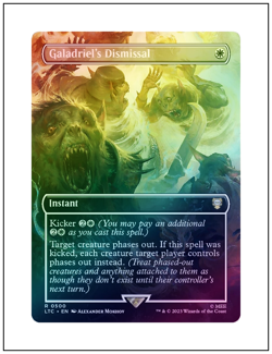 1x Galadriel's Dismissal, Borderless Art Foil 0500, Magic the Gathering MTG NM - Image 1
