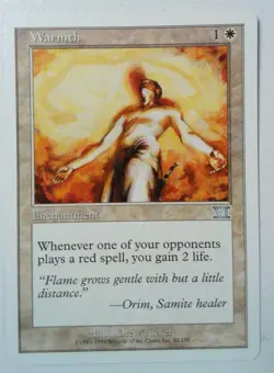 Warmth *Uncommon* Magic MtG x1 Sixth 6th Edition SP - Image 1